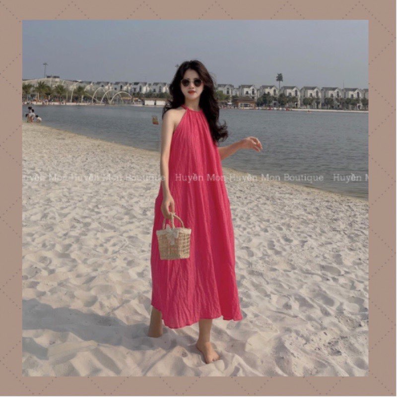 Váy Suông Dài 2 Dây Đan Đi Biển