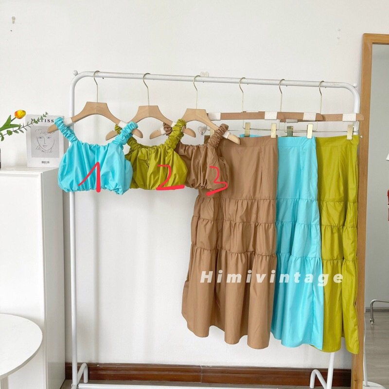 set áo dây kèm cv tầng