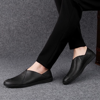 Giày lười da thật thời trang cho nam size 38~46