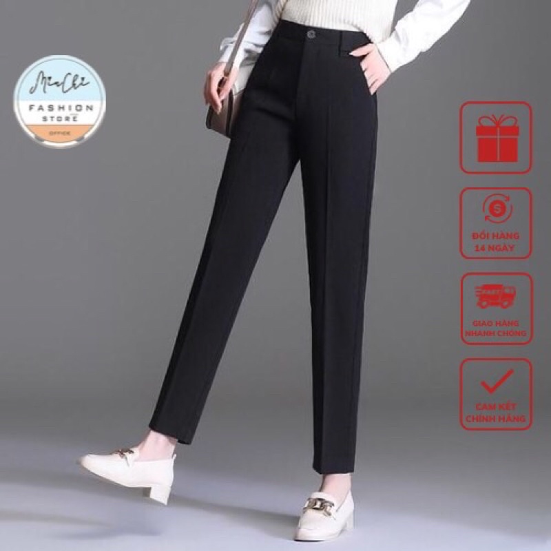 Quần tây nữ MinChi lưng cap cạp cao âu công sở đẹp màu đen đồ đi học form chuẩn tôn dáng