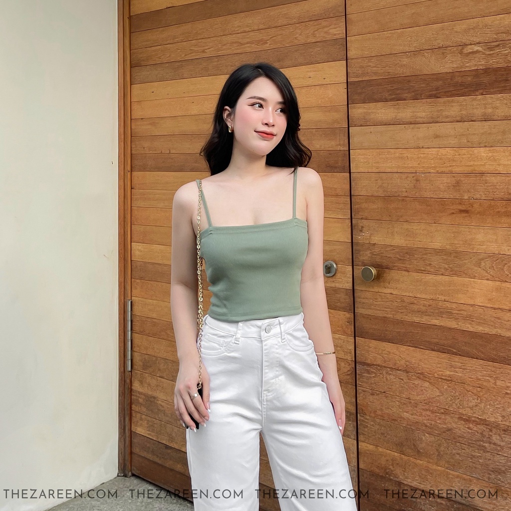 ÁO 2 DÂY BASIC ZAREEN OAL03 XANH LÁ
