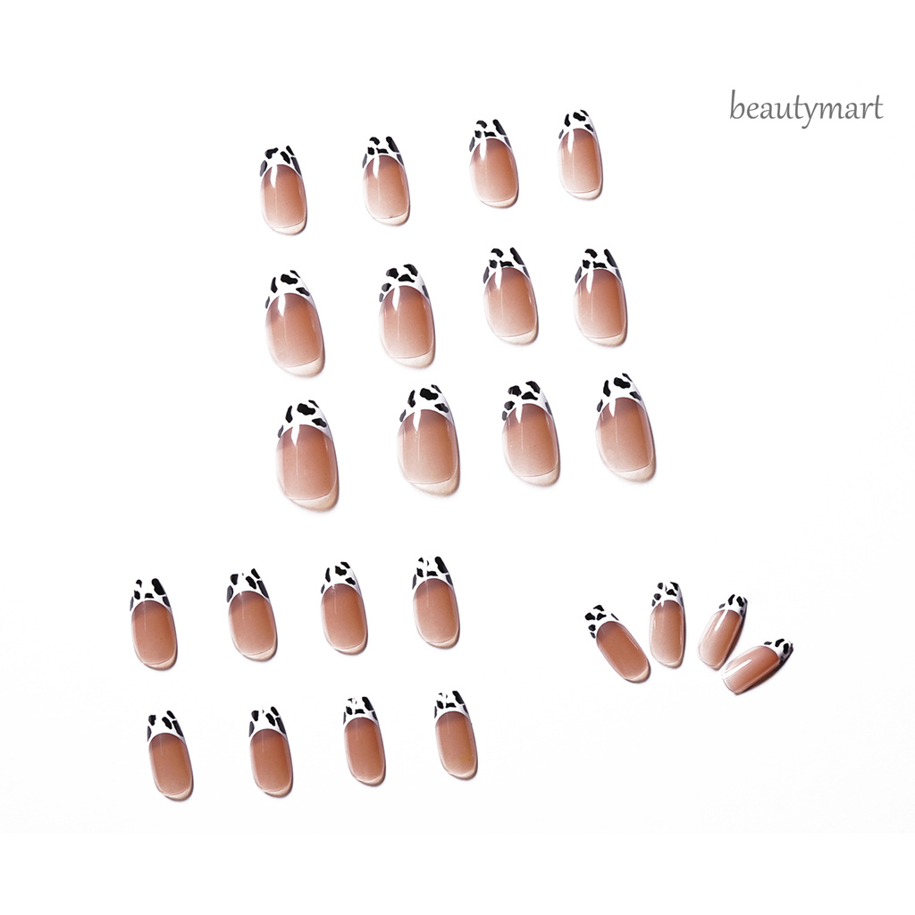 [Hàng mới về] Bộ 24 Móng Tay Giả Bằng Nhựa Không Thấm Nước Có Thể Tháo Rời