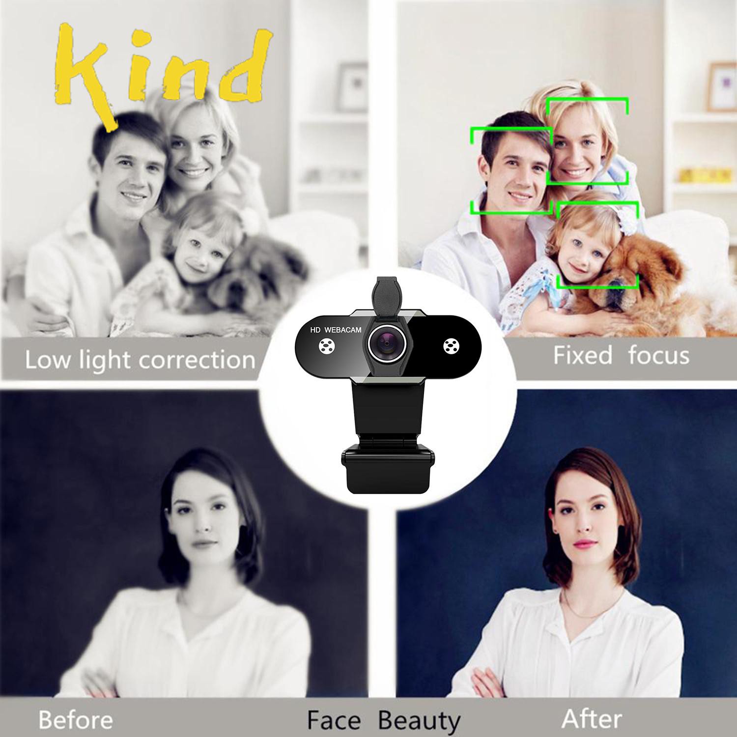Webcam Có Micro Xoay Để Bàn Tiện Lợi
