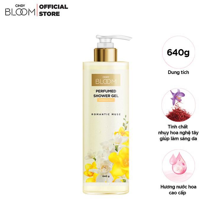 Combo 2 Sữa Tắm Nước Hoa Cindy Bloom Romantic Muse 640g/chai