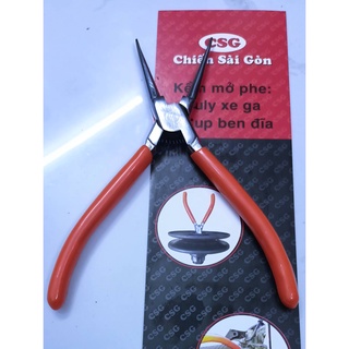 Kềm gắp phe mũi dài, chuyên dùng gắp phe cuppen thắng đĩa, puly nồi tay ga