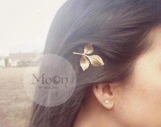 Mo0n- set kẹp tóc lá - 2c/set