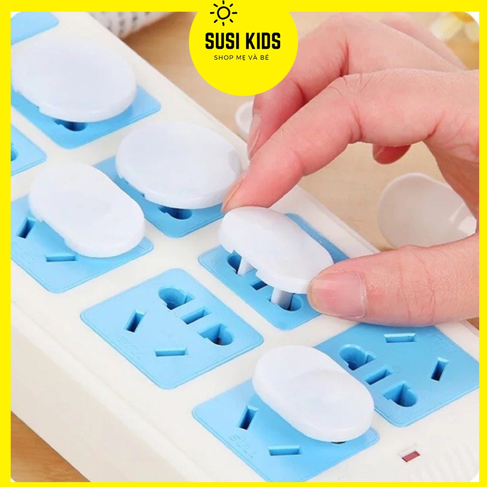 [2 Cái] Nút Bịt Ổ Điện Set 2 Cái, An Toàn Cho Bé Loại 2 Chấu - Susi Kids