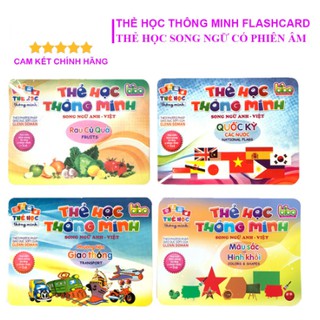 (Hàng Việt Nam) Bộ Thẻ Học Thông Minh Song Ngữ Bibo Cho Bé Học Tiếng Anh Có Dạy Phiên Âm