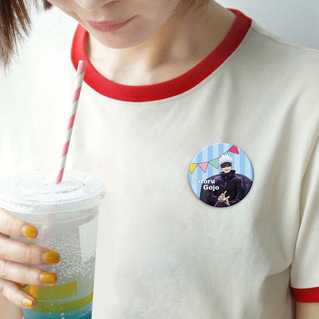 1 Huy Hiệu Cài Áo Hoạt Hình Jujutsu Kaisen Gojo Satoru