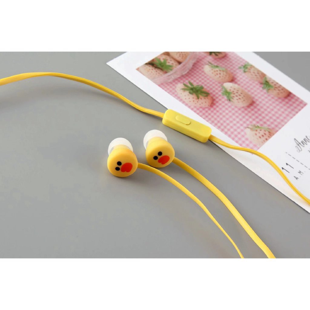 Tai Nghe KN209 Nhét Tai Dễ Thương Kèm Mic Jack 3.5mm Gấu Vịt Thỏ Siêu Kute Sử Dụng Cho Điện Thoại Máy Tính