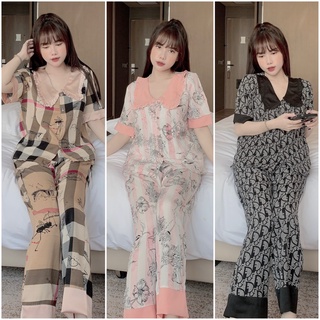 Đồ bộ nữ pijama lụa Tay ngắn dễ thương mặc nhà VIZUKA