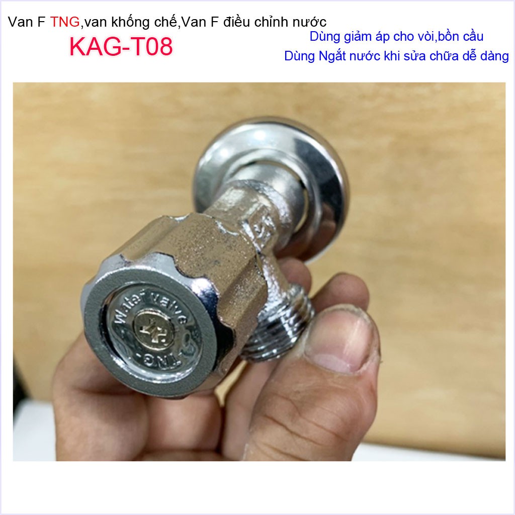 Van giảm áp lực nước KAG-T08, van F TNG đồng nguyên chất bền bỉ sử dụng tốt, van khống chế điều chỉnh nước