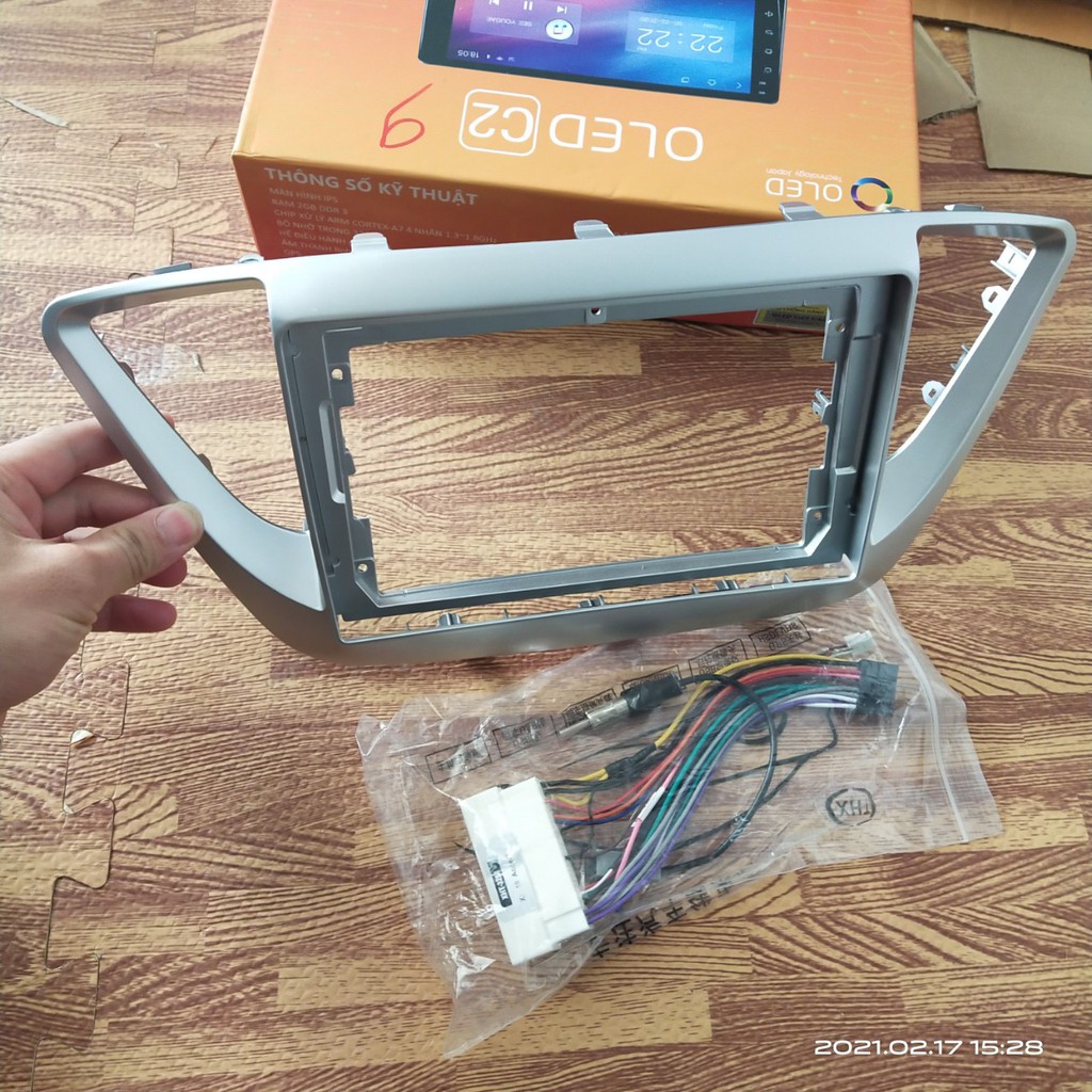 Mặt Dưỡng Lắp DVD Android Hyundai Accent 2018-2019  sSIÊU RẺ 9inch Có Jack Nguồn Zin