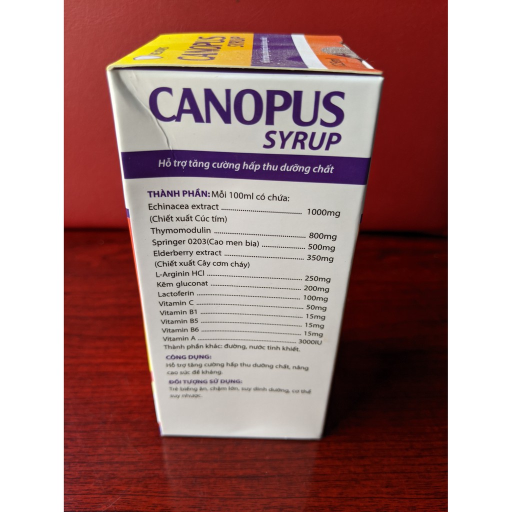 Siro hỗ trợ tăng cường hấp thu dưỡng chất, nâng cao sức đề kháng, giúp trẻ ăn ngon CANOPUS 125ml