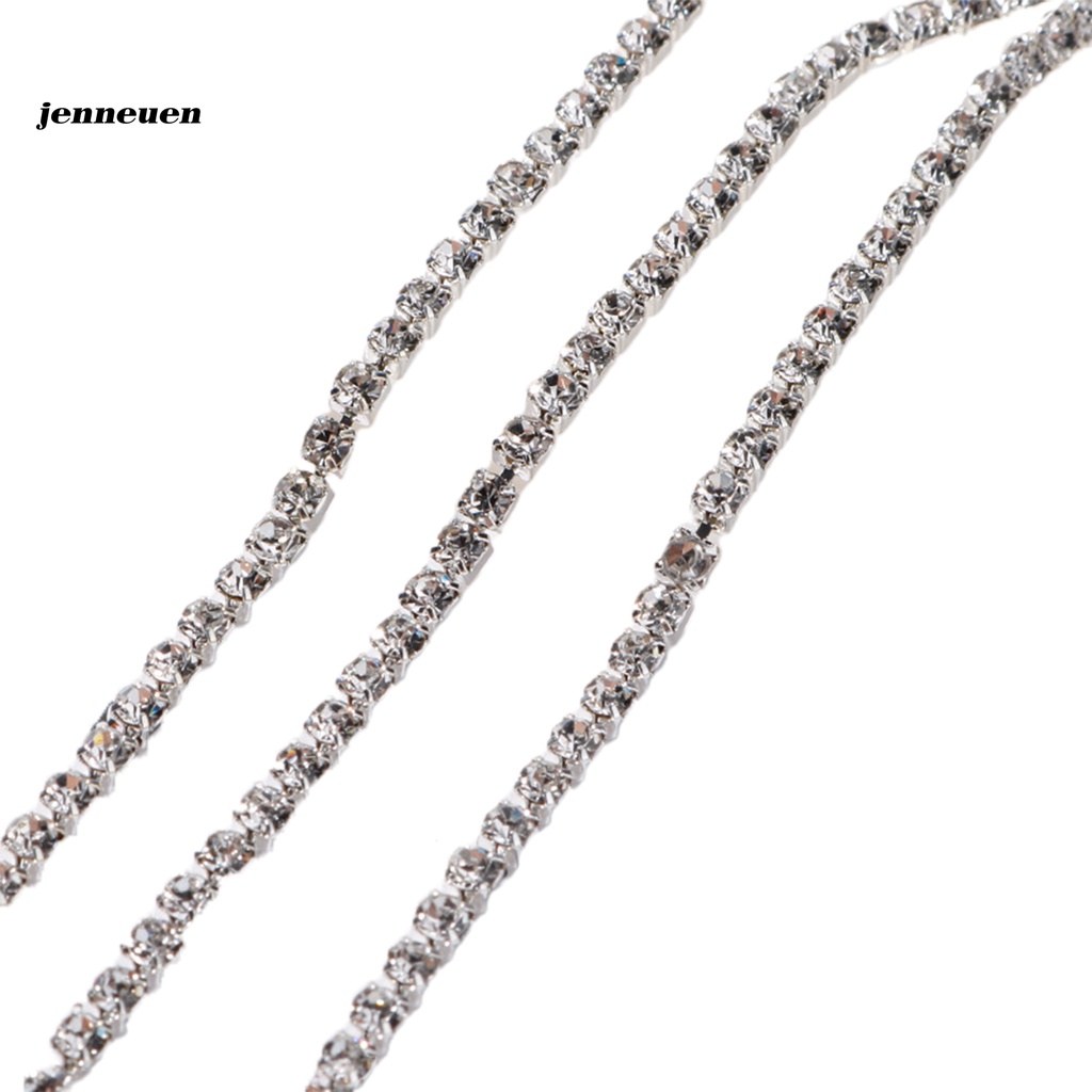 [Hàng mới về] 3 Dây xích kim cương giả 3D bằng kim loại trang trí móng tay làm đẹp đa năng cho nữ