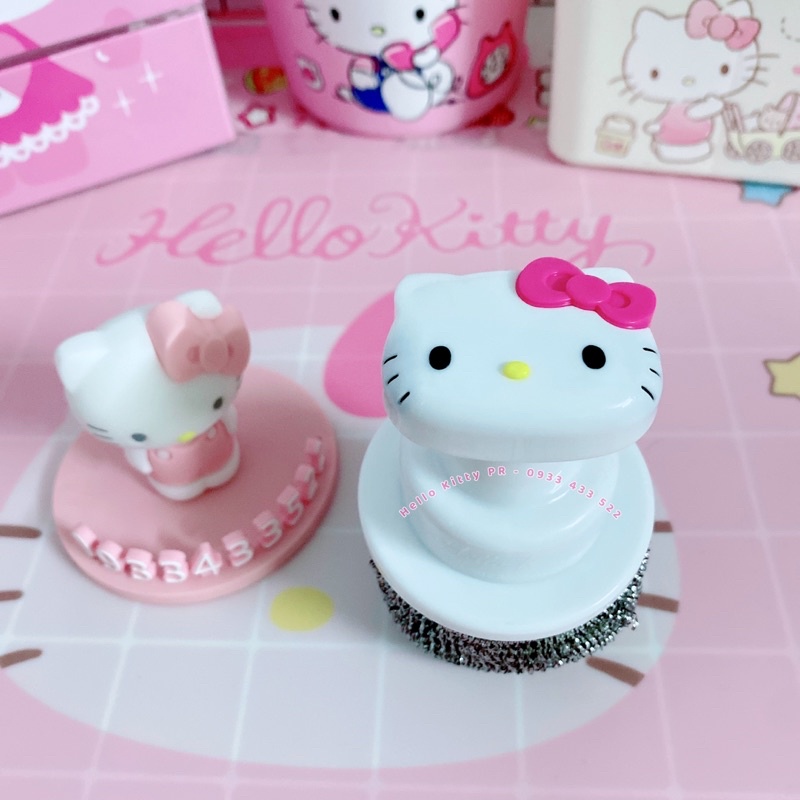 Dụng cụ cọ chà xoong nồi, cước chà nồi Hello Kitty