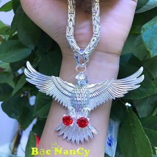 Dây Chuyền Vòng Cổ Nam Bạc 925 - Mặt Đại Bàng Tung Cánh Phong Cách Mạnh Mẽ Nam Tính - Phú Lê