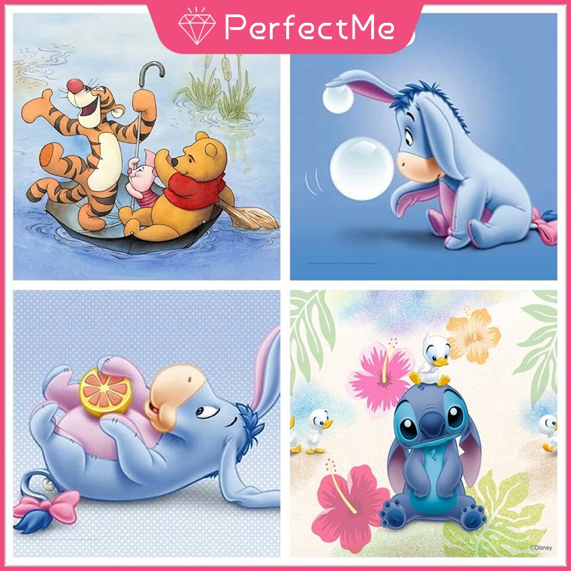 Bộ Tranh Đính Đá 5d Tự Làm 40x40cm Hình Hoạt Hình Disney Độc Đáo