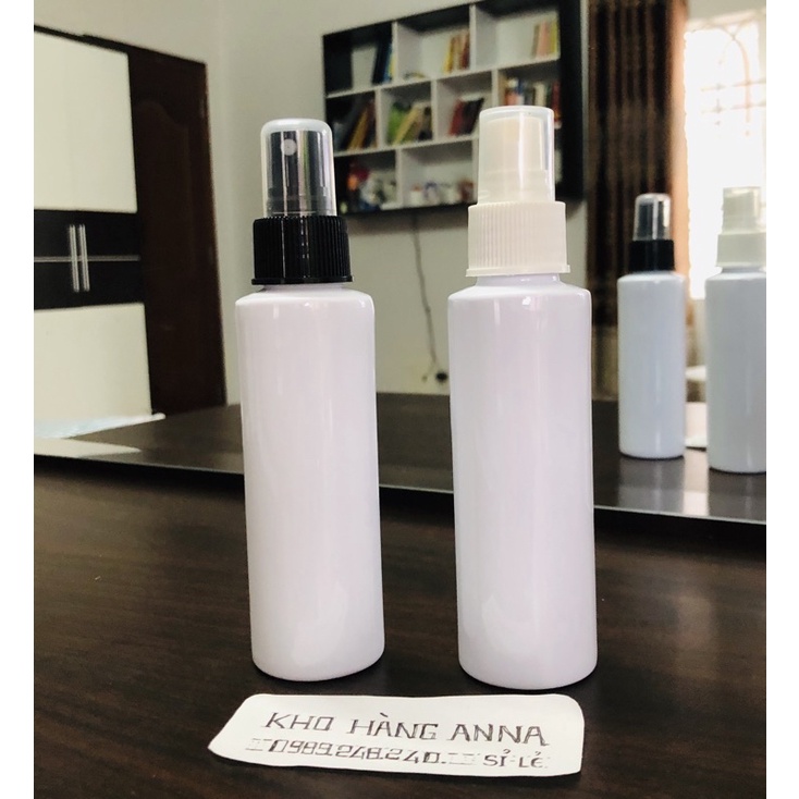 COMBO 10 Bình Chai nhựa màu trắng xịt phun sương  NHỰA MÀU TRẮNG - Chai đựng xịt khuẩn 500ml/ 300ml/ 200ml/ 150ml/ 100ml