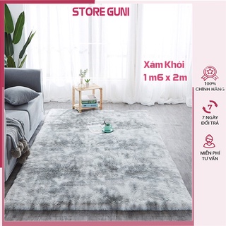 Thảm lông trải sàn phòng khách phòng ngủ 1m6x2m lông dày không dụng lông làm thảm trang trí Derco chụp ảnh