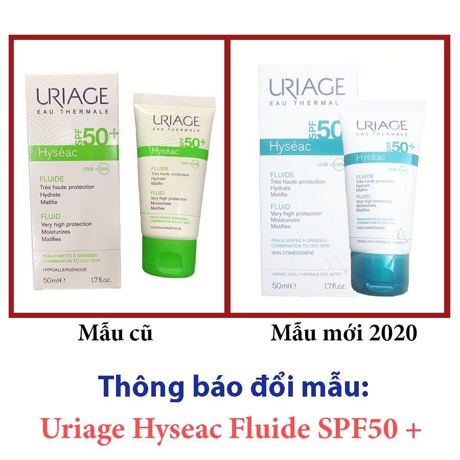 [Quà tặng] Kem chống nắng dành cho da dầu Uriage Hyséac Plude SPF50+ 50ml