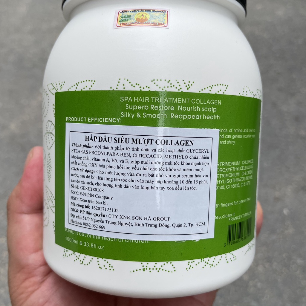 Hấp dầu phục hồi Acai Berry Spa Hair Treatment Collagen 1000ml