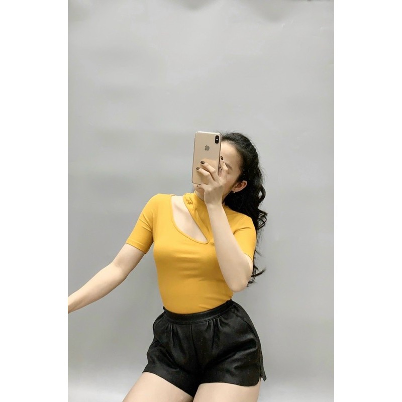 Áo cotton khoét vai cực xinh [HOT NHẤT] chất siêu xịn