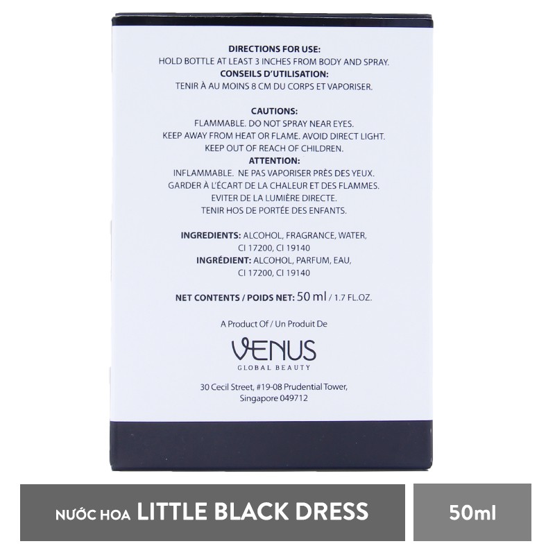 Nước Hoa Venus nữ Laura Anne Little Black Dress