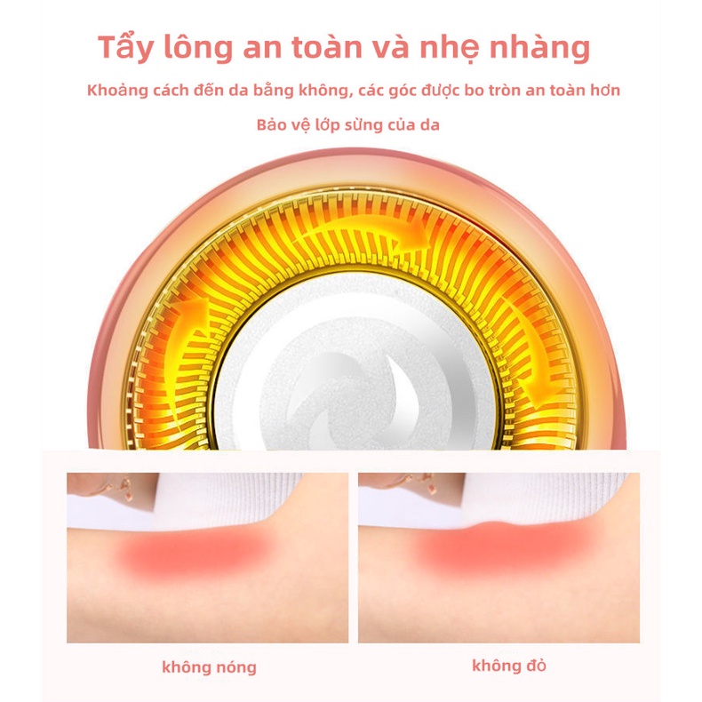 Máy Tẩy Lông Thiết Kế Hình Son Môi Mini Có Đèn Nhiều Màu Sắc Cho Nữ thiết kế nhỏ gọn dễ dàng mang theo tiện dụng