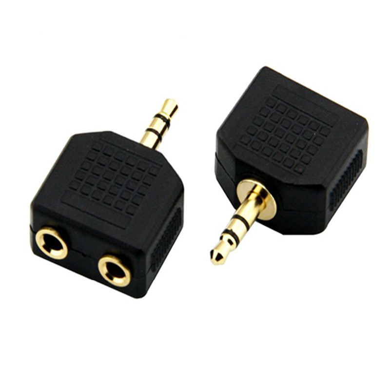 Đầu chia jack loa chuẩn 3.5mm từ 1 ra 2 chui