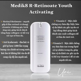 Kem dưỡng Medik8 R-Retinoate youth activating cream phái sinh retinol medik 8 - Auth