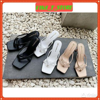 Guốc cao gót 5cm❤FREESHIP❤Dép cao gót  xỏ ngón nữ đẹp