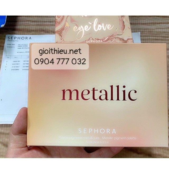 Hộp phấn mắt Metallic Sephora 6 màu HÀNG CHÍNH HÃNG