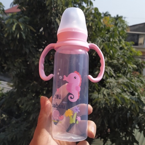 (Tặng kèm 1 núm) Bình sữa Babuu Baby Cổ hẹp nhựa PP dung tích 60/125/250ml