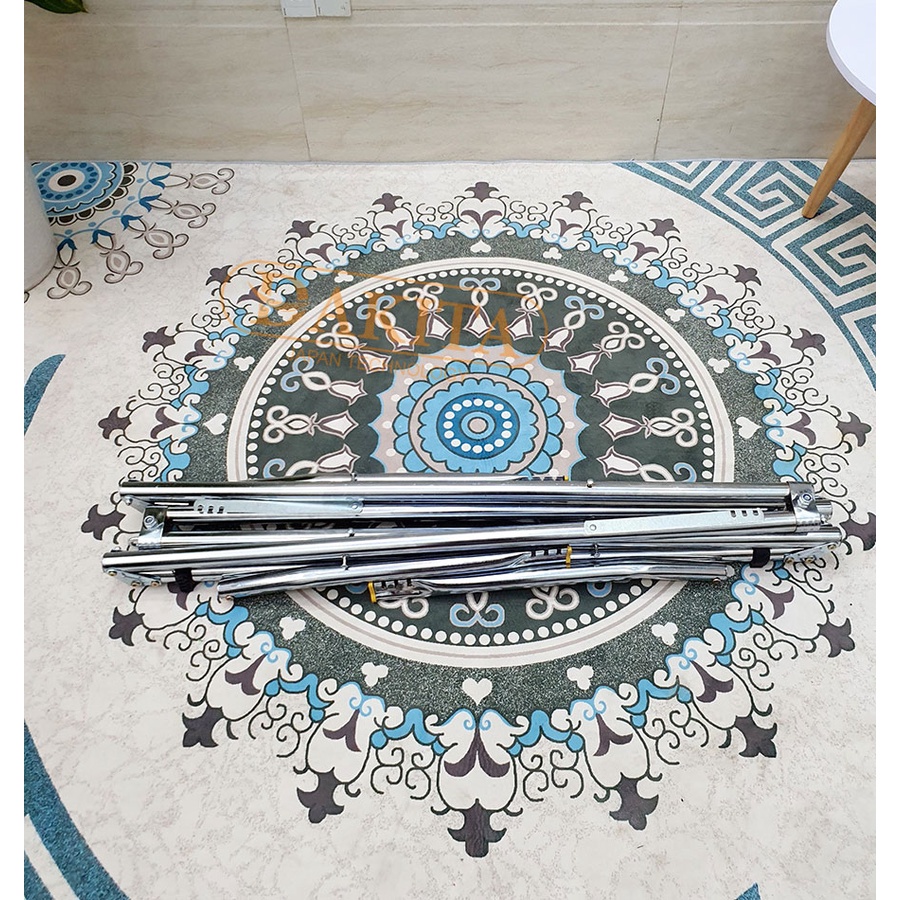 Khung Võng Xếp Đức Lợi Xi Inox DKV-08 , Inox Sáng Bóng, Không Gỉ Sét.