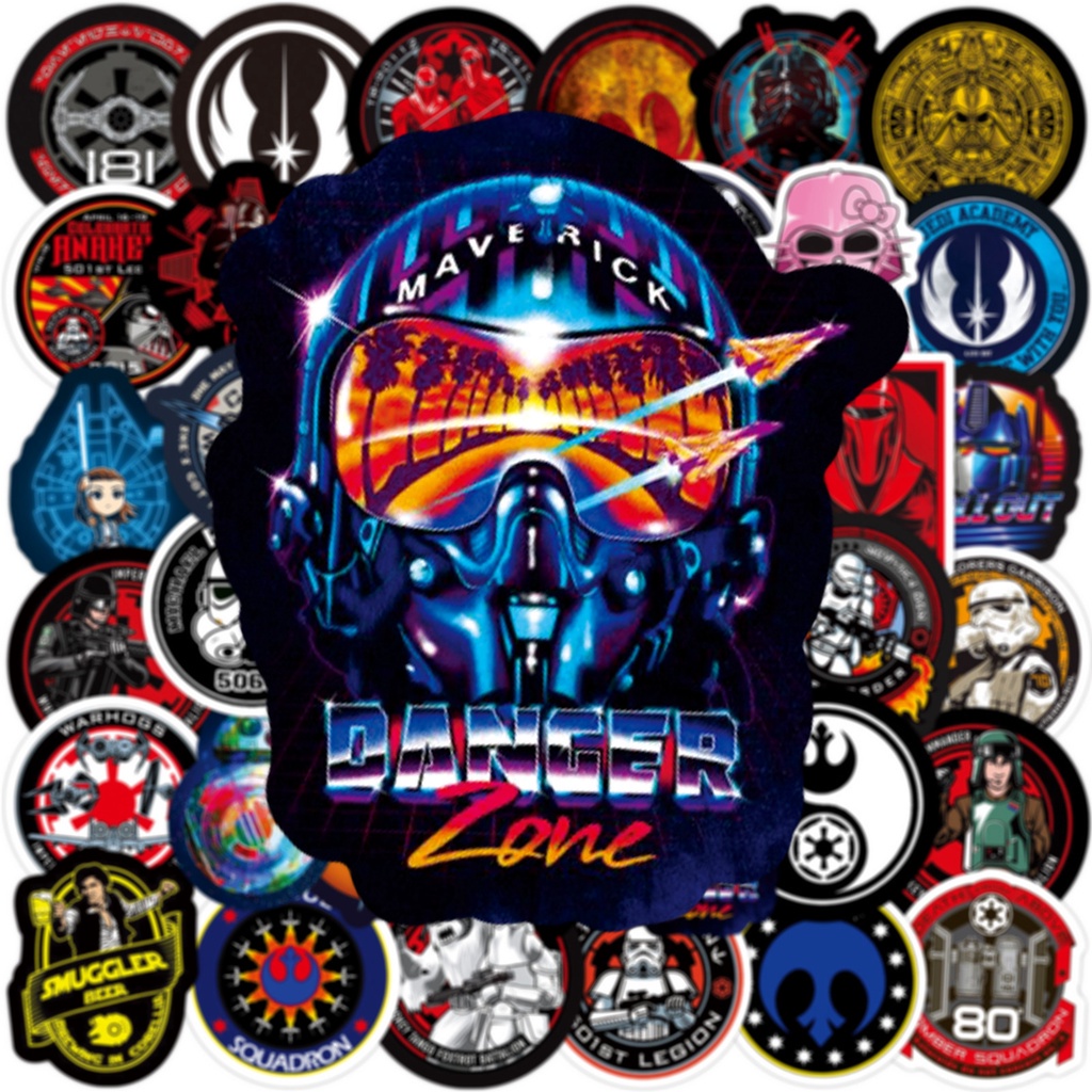 Bộ 50 Miếng Dán PVC Chống Thấm Nước Hình Star Wars Trang Trí Laptop Guitar Guitar Ván Trượt Mũ Bảo Hiểm Văn Phòng Phẩm