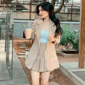 Set vest big size 3 món váy xếp li từ 60kg-90kg