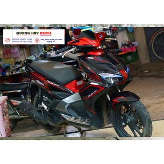 Tem trùm Air Blade đen chỉ đỏ - Độ dán team trùm decal xe máy Air Blade đen chỉ đỏ - Team trùm decal xe máy Air Blade rẻ
