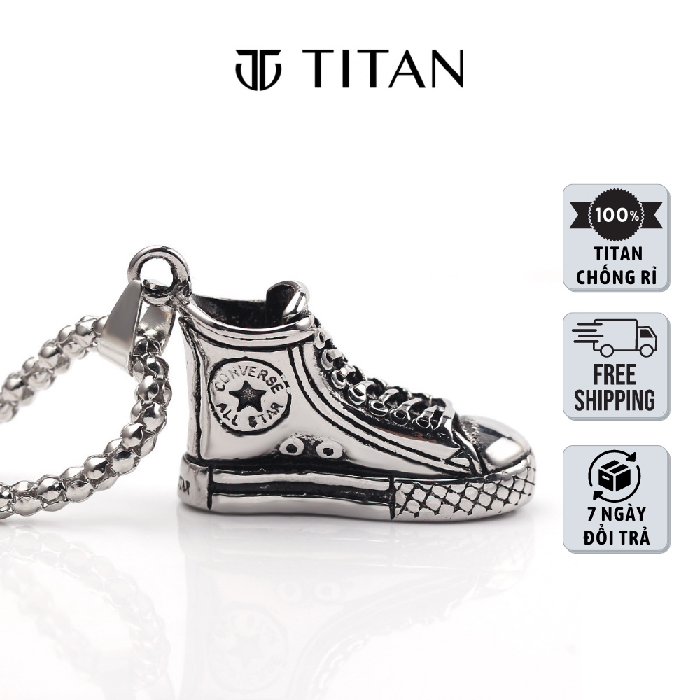 Dây chuyền nam nữ Sneaker, vòng cổ đôi giày thời trang unisex thể thao cá tính màu đẹp như bạc 925, phụ kiện TITAN Shop