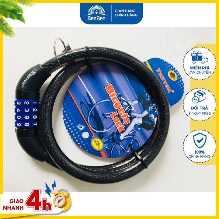 Dây cáp bọc nhựa loại dài 95cm, dùng để khóa xe máy, khóa cổng, khóa đạp - Ben Ben