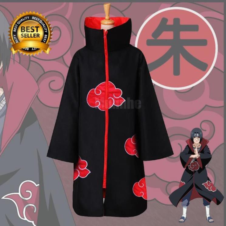 RẺ VÔ ĐỊCH- [HÀNG CÓ SẴN] Áo choàng Akatsuki Cosplay phim Naruto- áo Anime đẹp giá rẻ chất lượng !