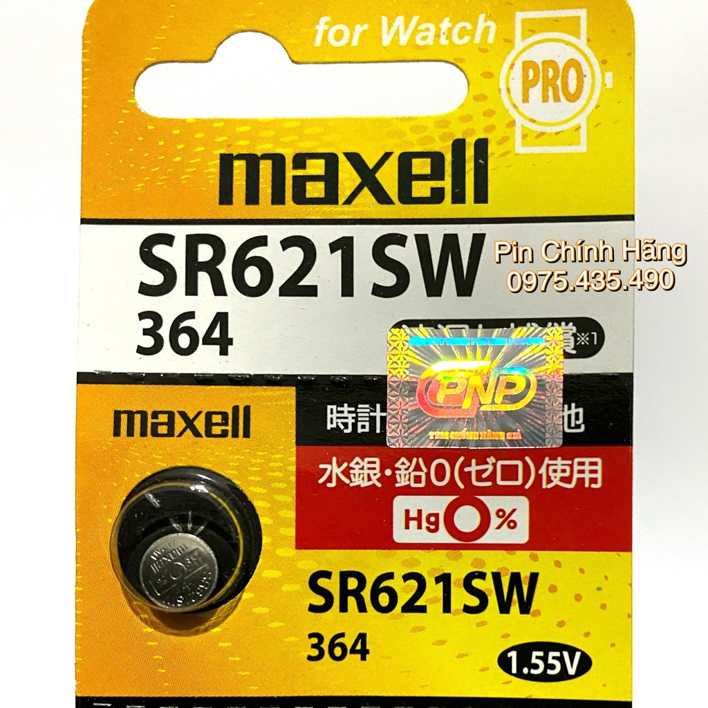 Vỉ 5 Viên Pin Đồng Hồ Maxell PRO SR626SW / SR621SW / SR521SW / SR616SW / SR721SW / SR920SW / SR927SW Hàng Chính Hãng