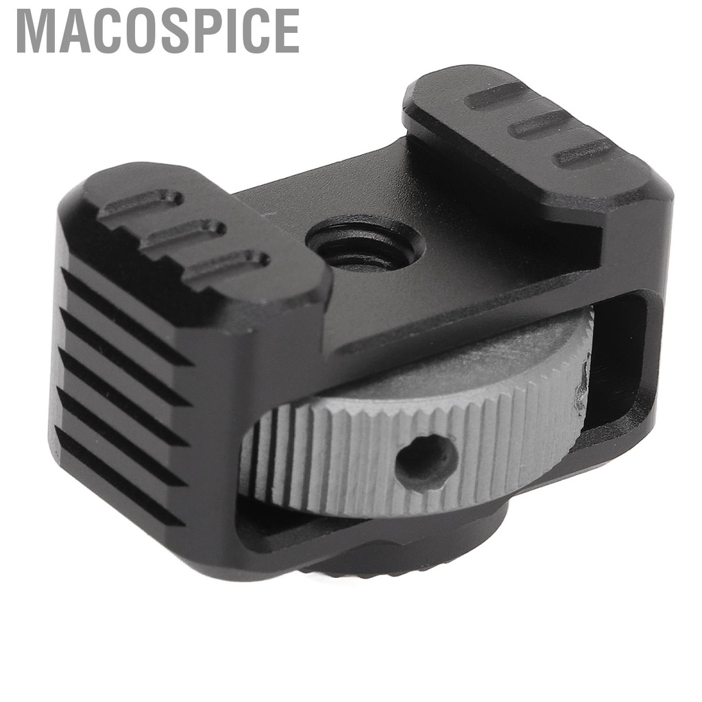 Macospice Cold Shoe Extension Bracket Mount with 1/4 Inch Screw Hole Arri Tooth