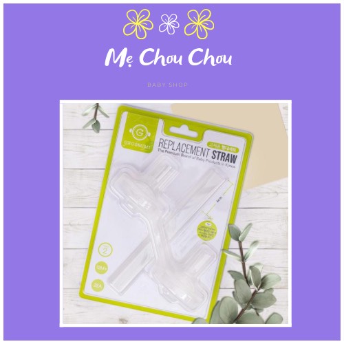 Bộ phụ kiện thay thế bình tập uống Grosmimi Replacement Straw Stage 1 , Stage 2
