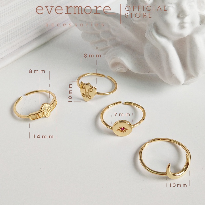 Nhẫn bạc EVERMORE, nhẫn bạc Hy Lạp đa phong cách hiện đại, minimalism - N043