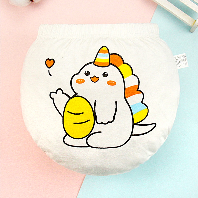 Lucky Big Cat® Set 4 quần lót Luckybigcat cotton in họa tiết xinh xắn thoải mái cho bé