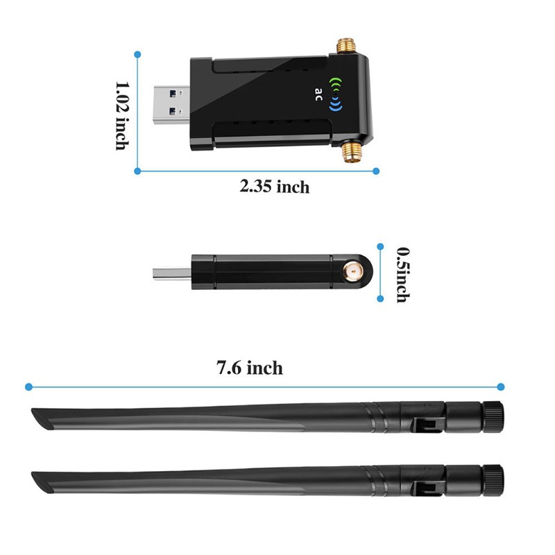 Usb Wifi 1200mbps Cho Windows 10 / 8 / 7 / Xp / Vista / Mac Os X