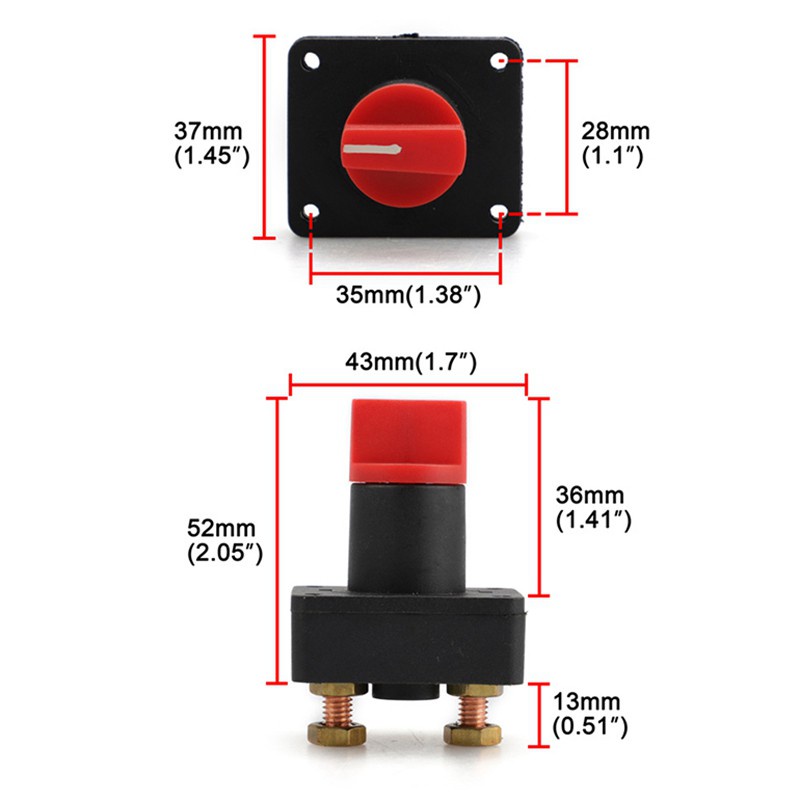 [Hot Sale]12V 300A Battery Power Disconnect Battery Switch Rotary Isolator Kill on Off Switch for RV Boat Car Truck Auto Yacht