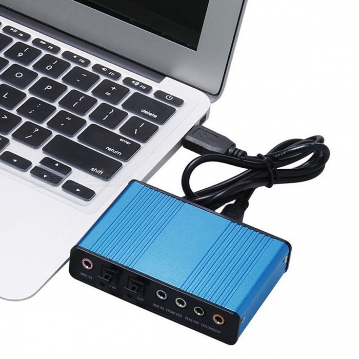 Card âm thanh box 5.1 USB 6CH + Optical audio, Bộ chuyển USB sang loa 5.1 có cổng optical