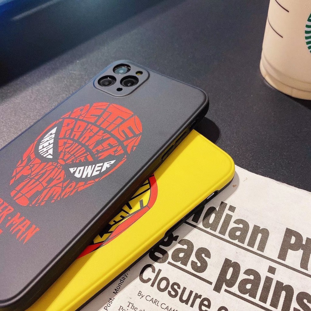 MARVEL Ốp Lưng Phong Cách Iron Man & Spider-Man Cho Iphone12 / 8 / 9 Iphone7Plus / 8plus Iphonex / Xr Xsmax Iphone11 11pro 11promax Se2